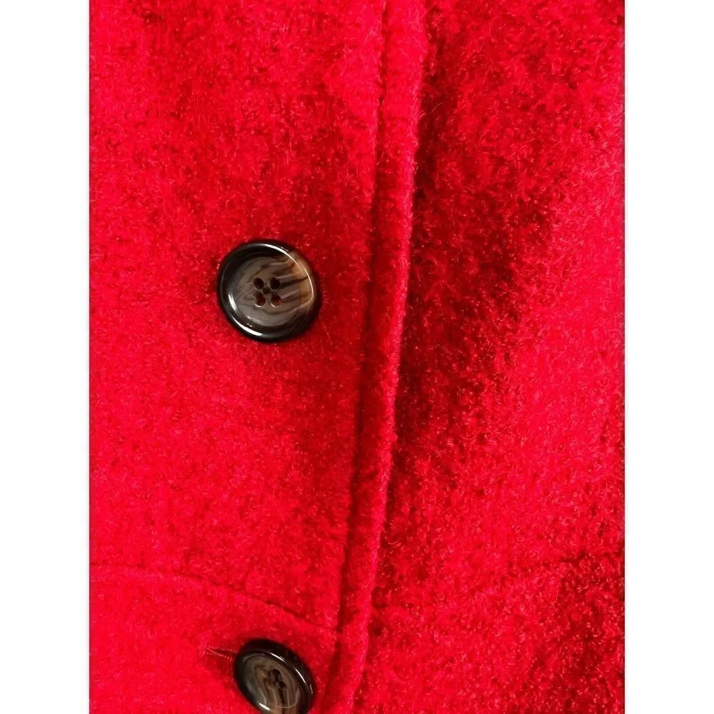 TALBOTS red wool blend lined blazer jacket coat 16 NWT